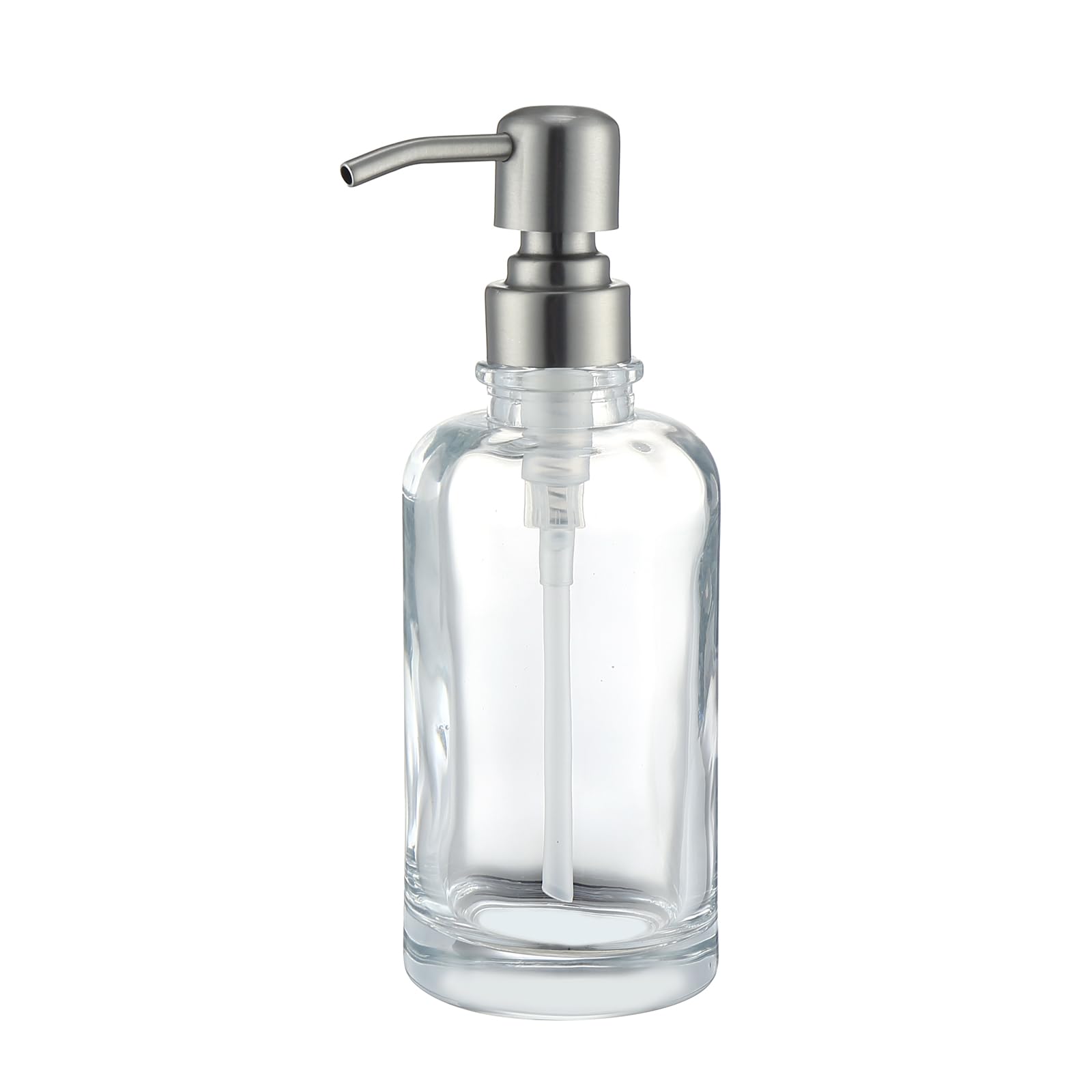 DUO 美品15p3oz Amazon.com: Rzoeox Clear Glass Soap Dispenser with Brushed